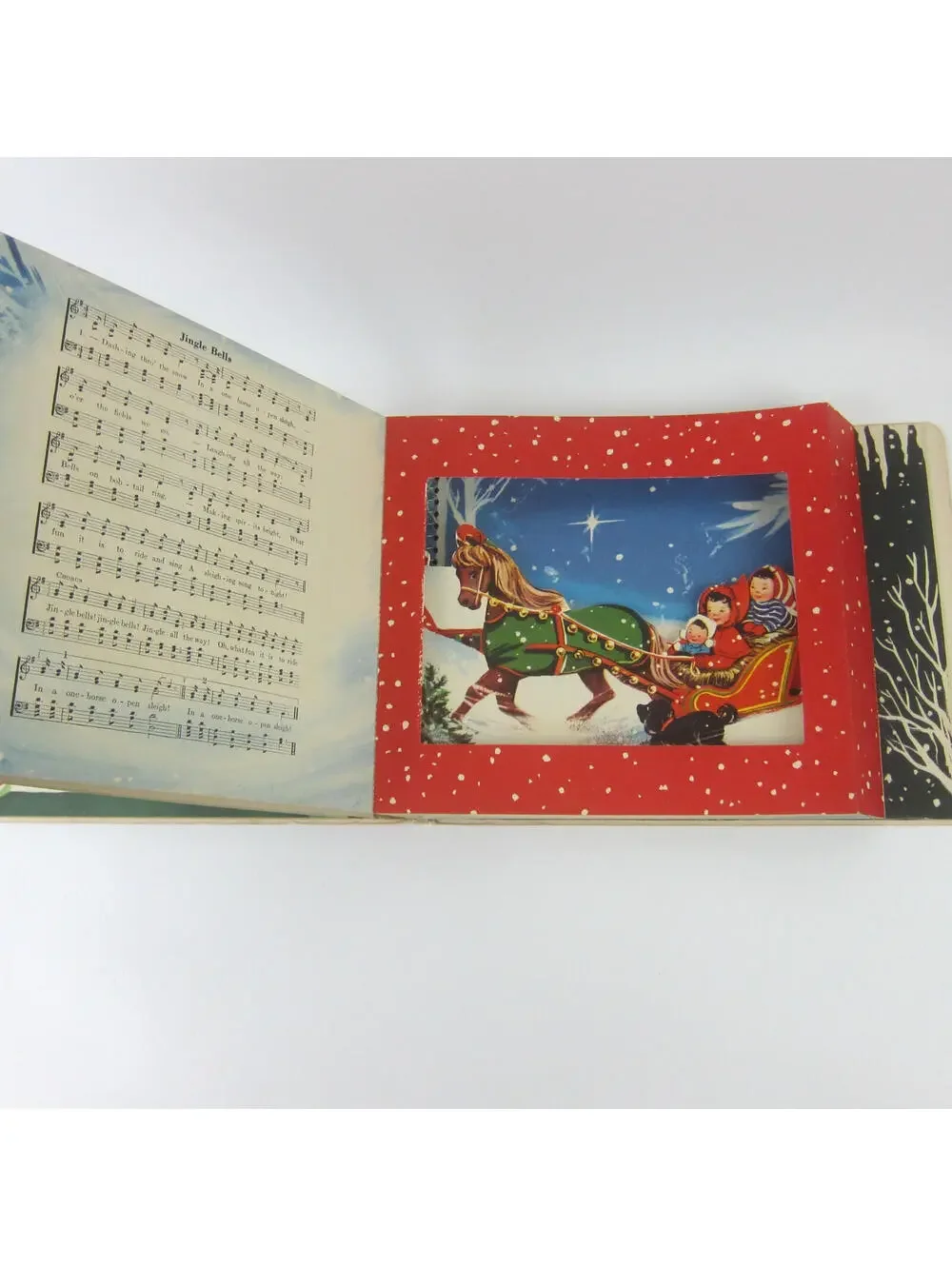 Vintage Christmas on Stage Pop Up Book Charlot Byi Children's Spiral Bound 1950